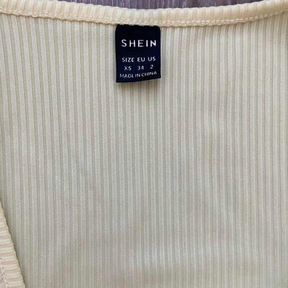 SHEIN Yellow Crop Top - Picture 2 of 2